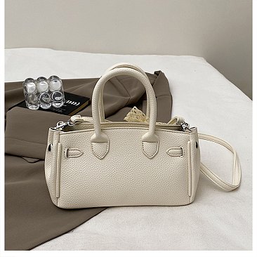 Small Size Bo-Tie Fashion Solid Color Satchel / Cross-Body