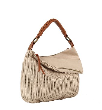 Laser Cut Printed Shoulder Bag Hobo