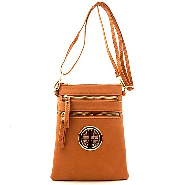 Double Zipper Accented Messenger