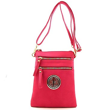 Double Zipper Accented Messenger