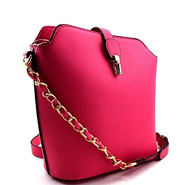 Push-Lock Cross-body Bag