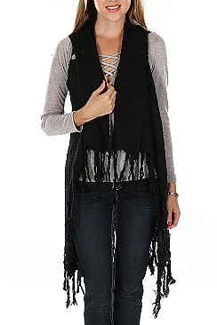 Pack of (6 Pieces) Stylish Fringe Cardigan