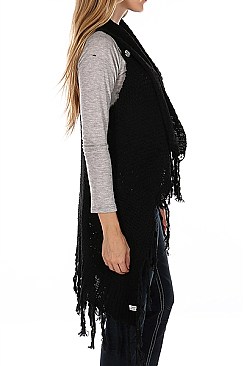 Pack of (6 Pieces) Stylish Fringe Cardigan