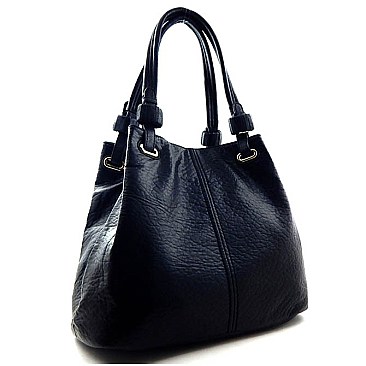 Soft Touch Textured Two Tone Tote