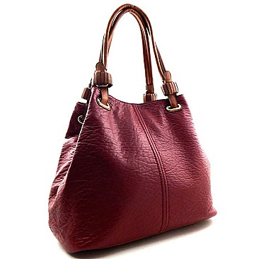 Soft Touch Textured Two Tone Tote