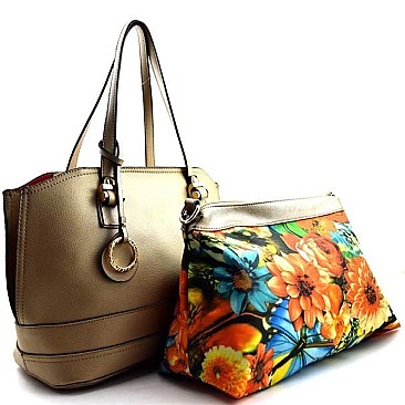 Flower Print Inner Stylish Bag 2 in 1 Tote