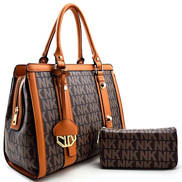 Nina Karina" NK Signature Satchel SET With Wallet