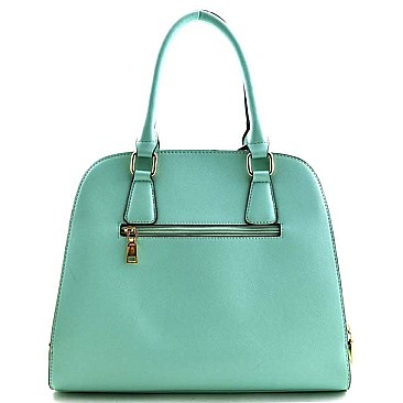 Foxy Style Dome Shape Color Block Satchel