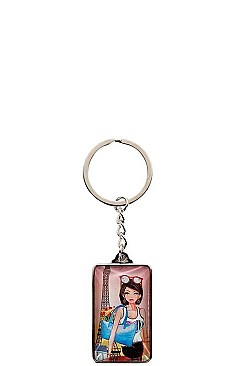 NICOLE LEE STYLISH PRINT KEY CHAIN