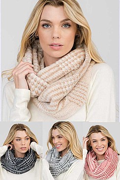 Pack of 12 Charming Assorted Color Fashion Infinity Scarf