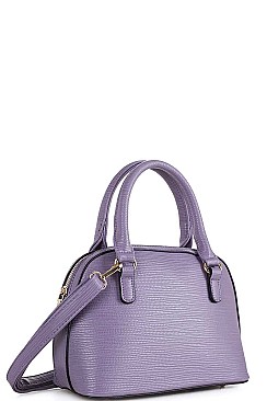 DOMED SATCHEL WITH LONG STRAP