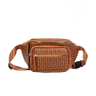 Fashion Multi Pockets Monogram G  Fanny Pack Waist Bag