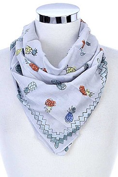 PINEAPPLE PRINT SCARF