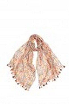 Floral Tassel Scarf