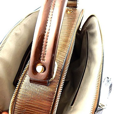 Boutique Quality Textured Round Satchel