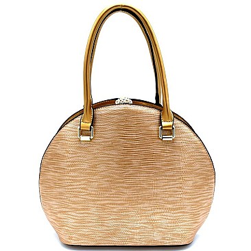 Quality Jewel-top Frame Round Satchel