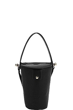 PAIL BUCKET SHAPE SHOULDER BAG