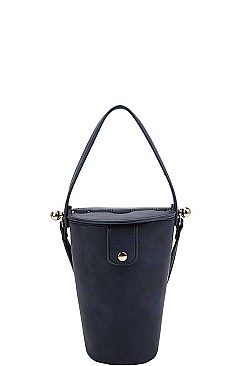 PAIL BUCKET SHAPE SHOULDER BAG