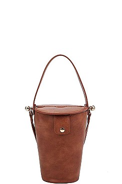 PAIL BUCKET SHAPE SHOULDER BAG