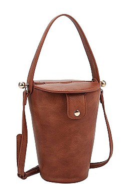 PAIL BUCKET SHAPE SHOULDER BAG