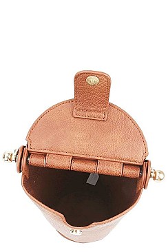 PAIL BUCKET SHAPE SHOULDER BAG