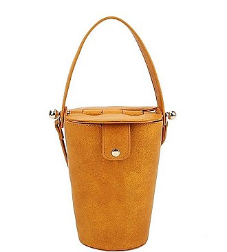 PAIL BUCKET SHAPE SHOULDER BAG