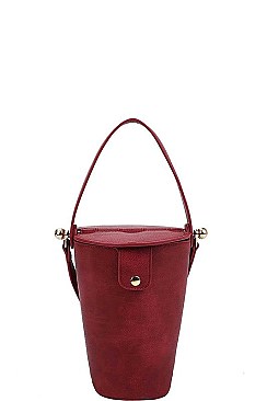 PAIL BUCKET SHAPE SHOULDER BAG