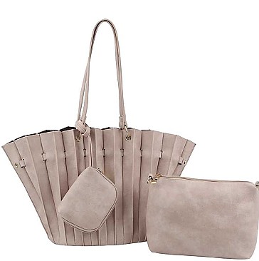 TRENDY 3 IN 1 MULTI FOLDED DESIGN TOTE BAG