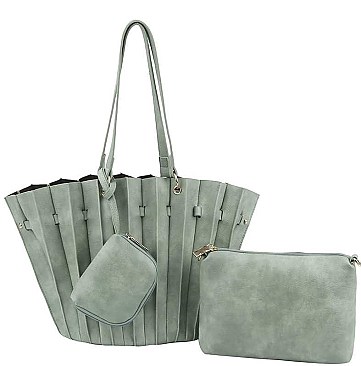TRENDY 3 IN 1 MULTI FOLDED DESIGN TOTE BAG