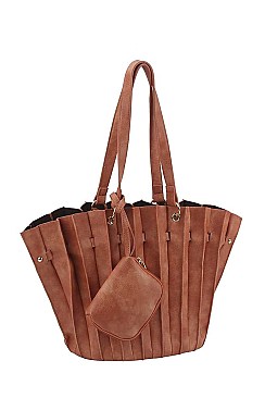 TRENDY 3 IN 1 MULTI FOLDED DESIGN TOTE BAG