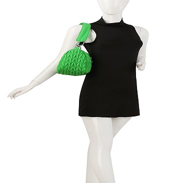 Chevron Quilted Puffy Shoulder Bag