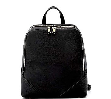 TRENDY PLAIN COLOR BACKPACK