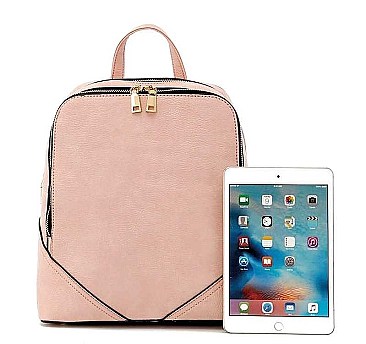 TRENDY PLAIN COLOR BACKPACK