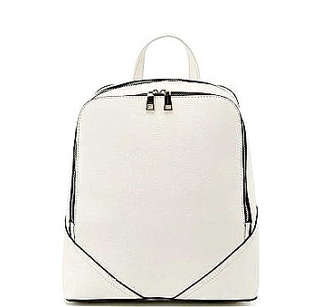 TRENDY PLAIN COLOR BACKPACK