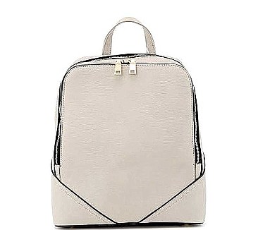 TRENDY PLAIN COLOR BACKPACK