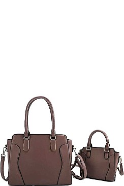 2 IN 1 SATCHEL SET WITH LONG STRAP