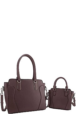 2 IN 1 SATCHEL SET WITH LONG STRAP