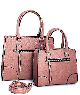 2 IN 1 TOTE SET WITH TWO STRAPS