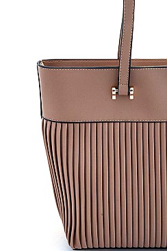 3 IN 1 TRENDY TOTE WITH MINI BAG AND CLUTCH SET