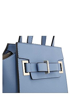 3 IN 1 TRENDY PLAIN HANDLE TOTE BAG CLUTCH SET