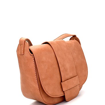 L0101-LP Simple Flap Saddle Bag Cross Body