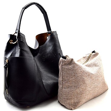 Fashionable Laser-cut 2 in 1 Pocket Hobo MH-LB105