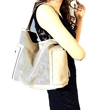 Fashionable Laser-cut 2 in 1 Pocket Hobo MH-LB105