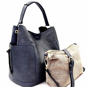 Fashionable Laser-cut 2 in 1 Pocket Hobo MH-LB105