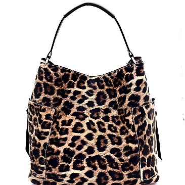 Classy Leopard Print Laser-cut 2 in 1 Hobo Bag MH-LB105P