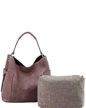 CLASSIC 2IN1 DESIGNER FASHION HOBO BAG SET JY-LBB-105