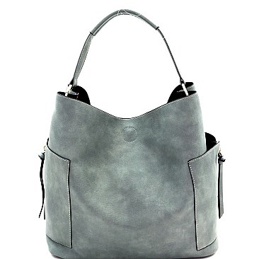 Fashionable Perforated 2 in 1 Side Pocket Hobo MH-LBB105