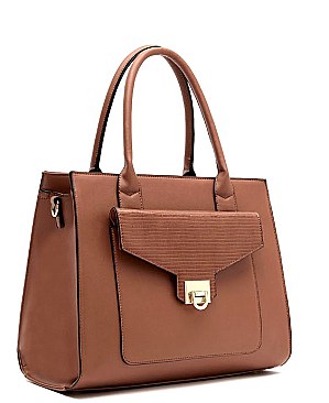 Classy Front Pocket Satchel Handbag