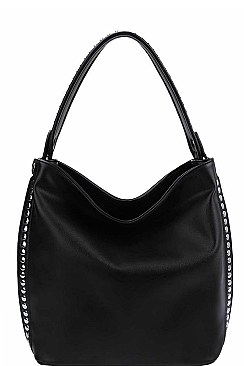 SIDE STUDDED HOBO BAG