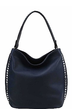 SIDE STUDDED HOBO BAG